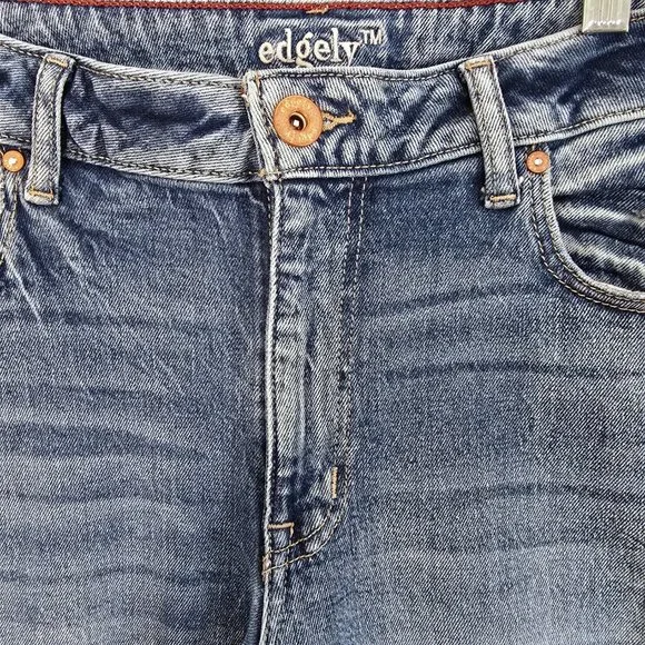 Women's Size 14 R High-Rise Straight Leg Distressed Jean by Edgely - Picture 4 of 6